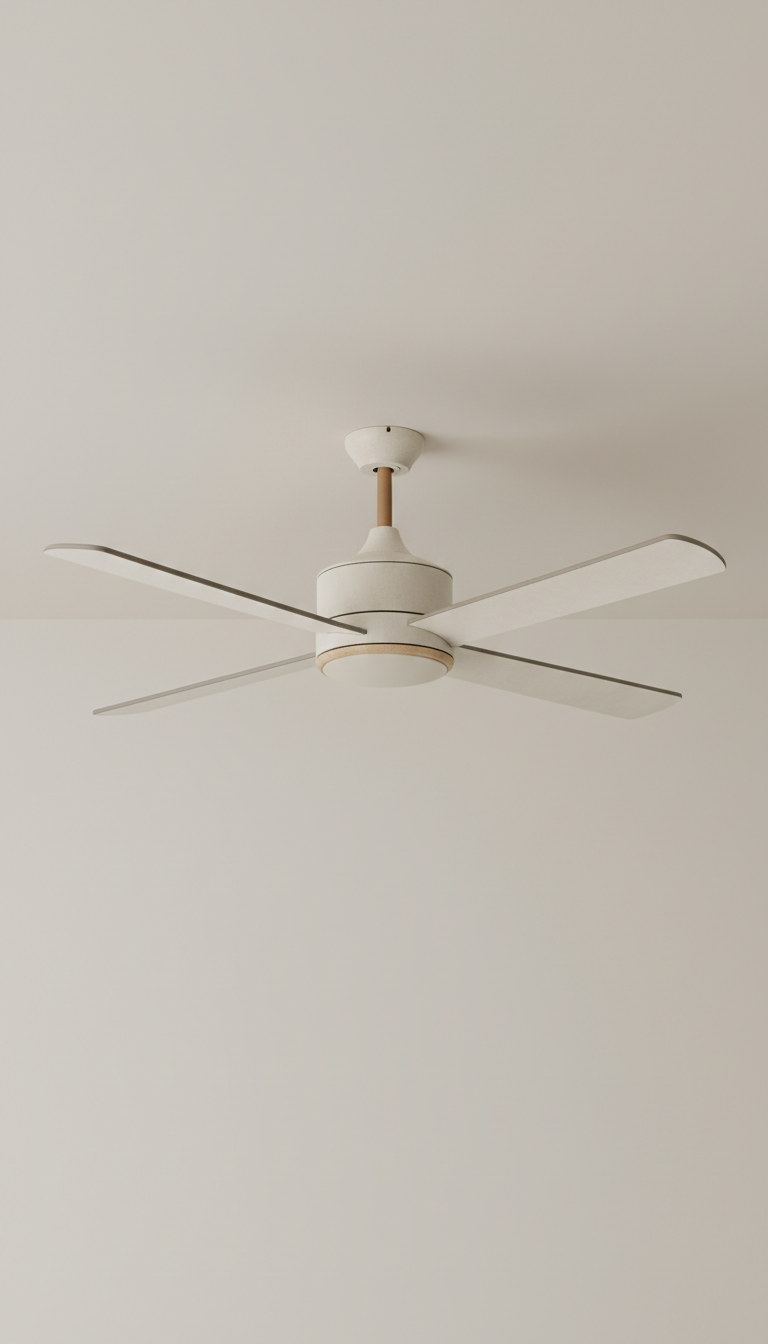 Ventilador de techo blanco algodón