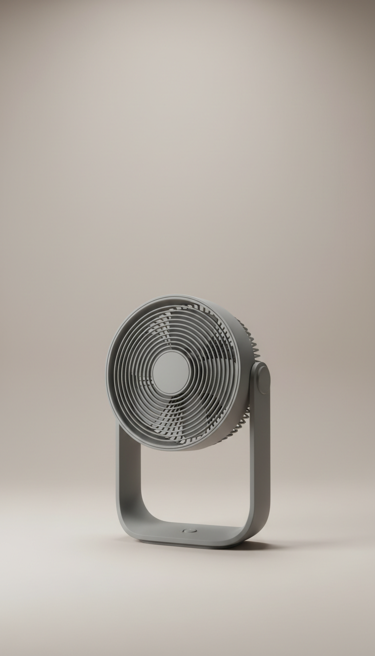 Ventilador de mesa gris mate