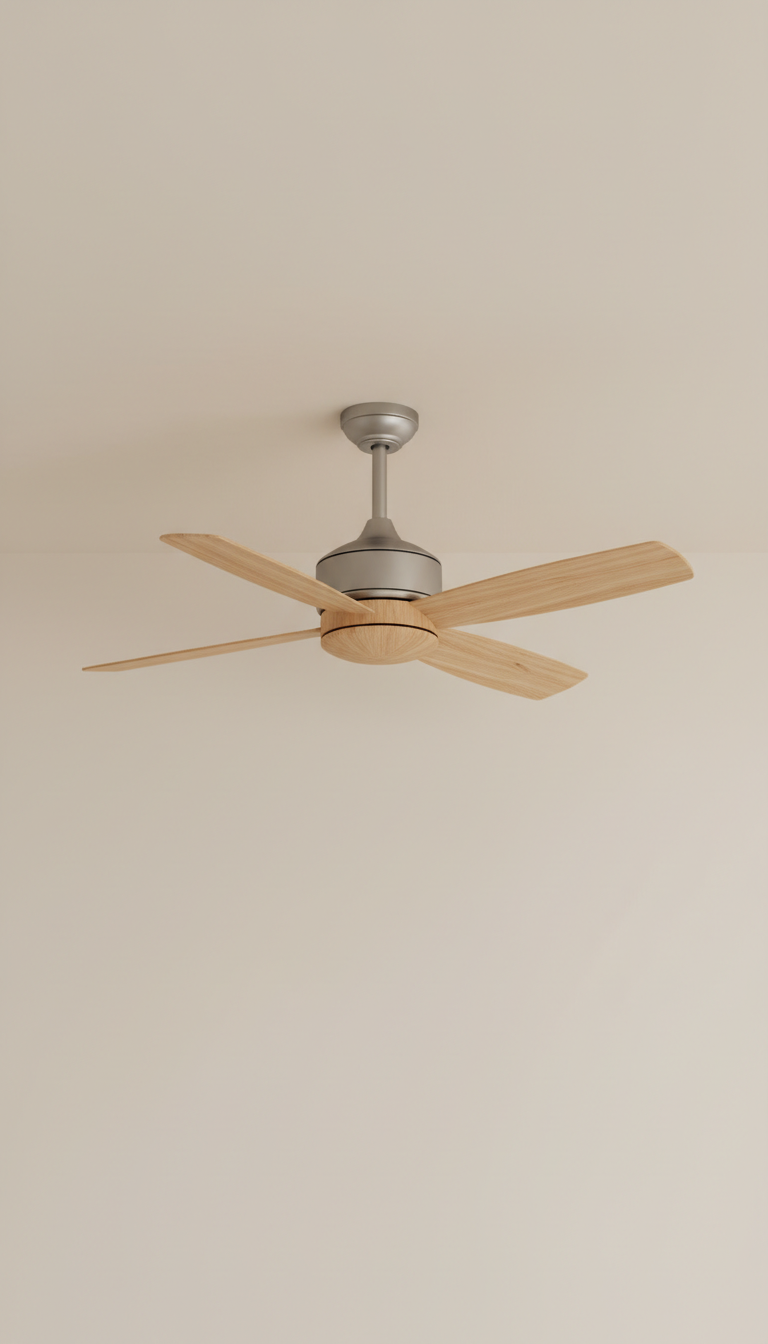 Ventilador de techo madera natural